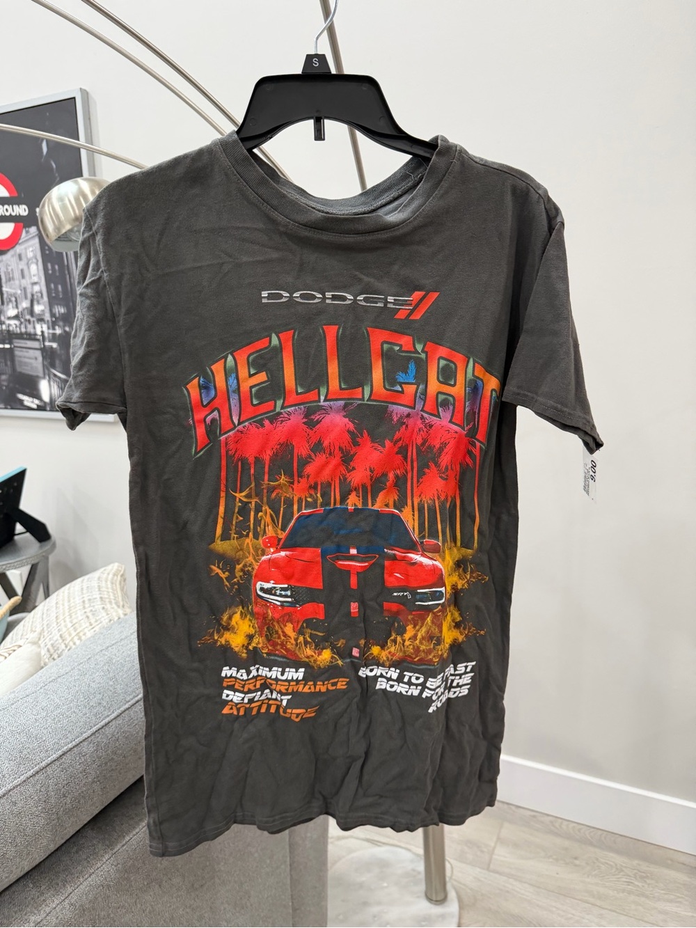 Dodge Hellcat Graphic Tee - Black with Red Accent